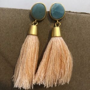 Madewell stone tassel earrings